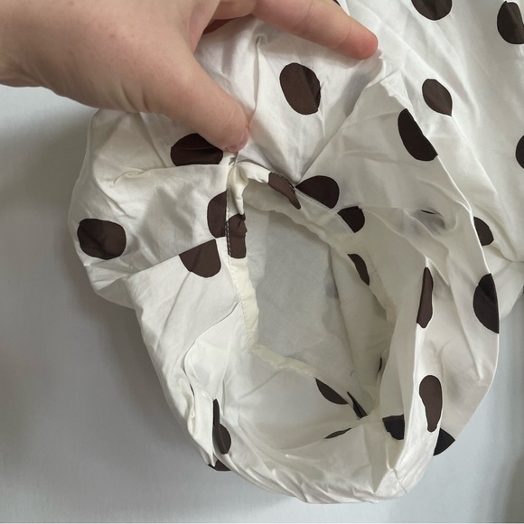 NWT Faithfull The Brand Anthropologie Eryn Mini Dress Bessie Dot Print White 12 - Picture 8 of 14